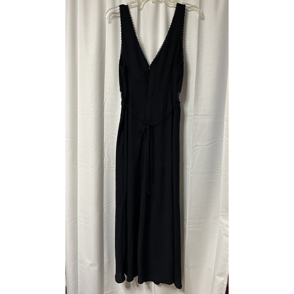 Wild Fable Womens Black Slinky Y2K Slip Dress Witchy Whimsigoth Lace M - Picture 5 of 6